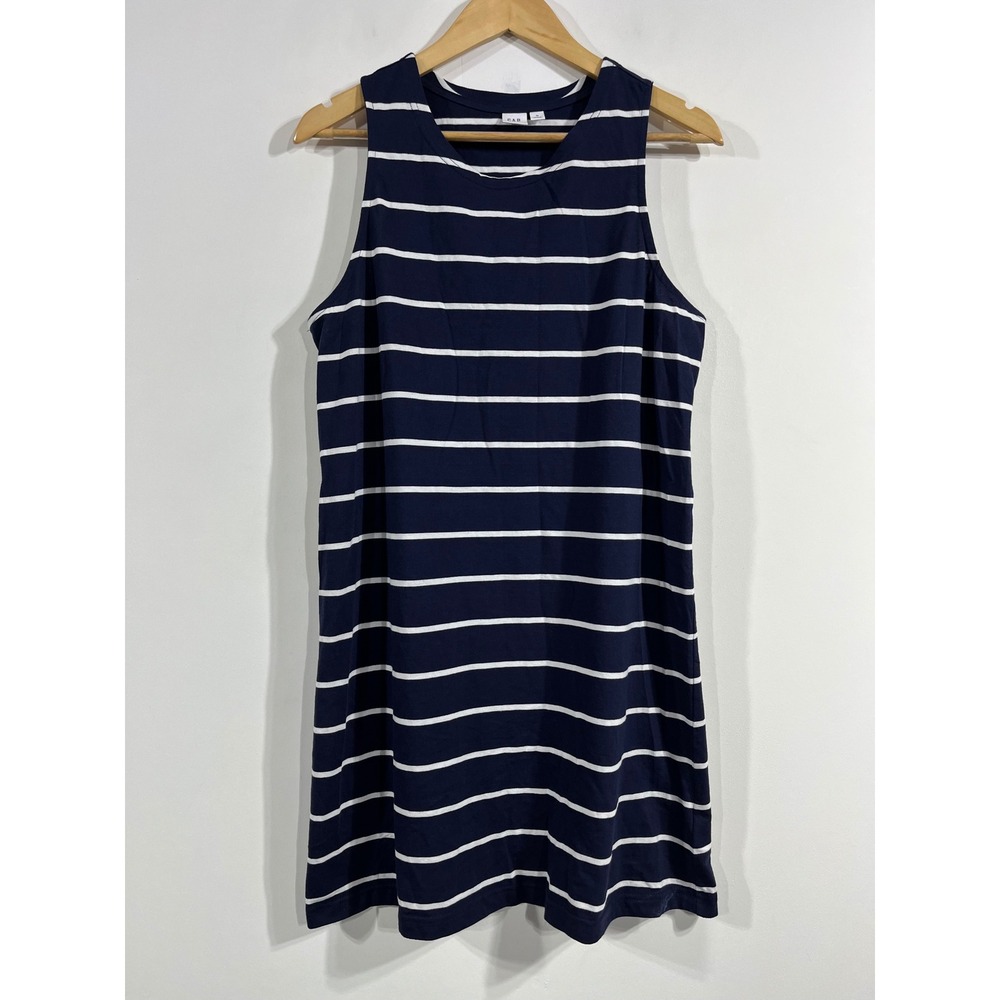 GAP Old Money Fisherman Preppy Striped Sleeveless Jersey Shift‎ 90s Dress Medium